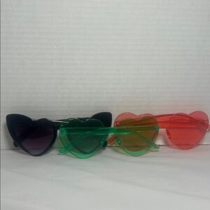 Heart-Shaped Sunglasses Trio